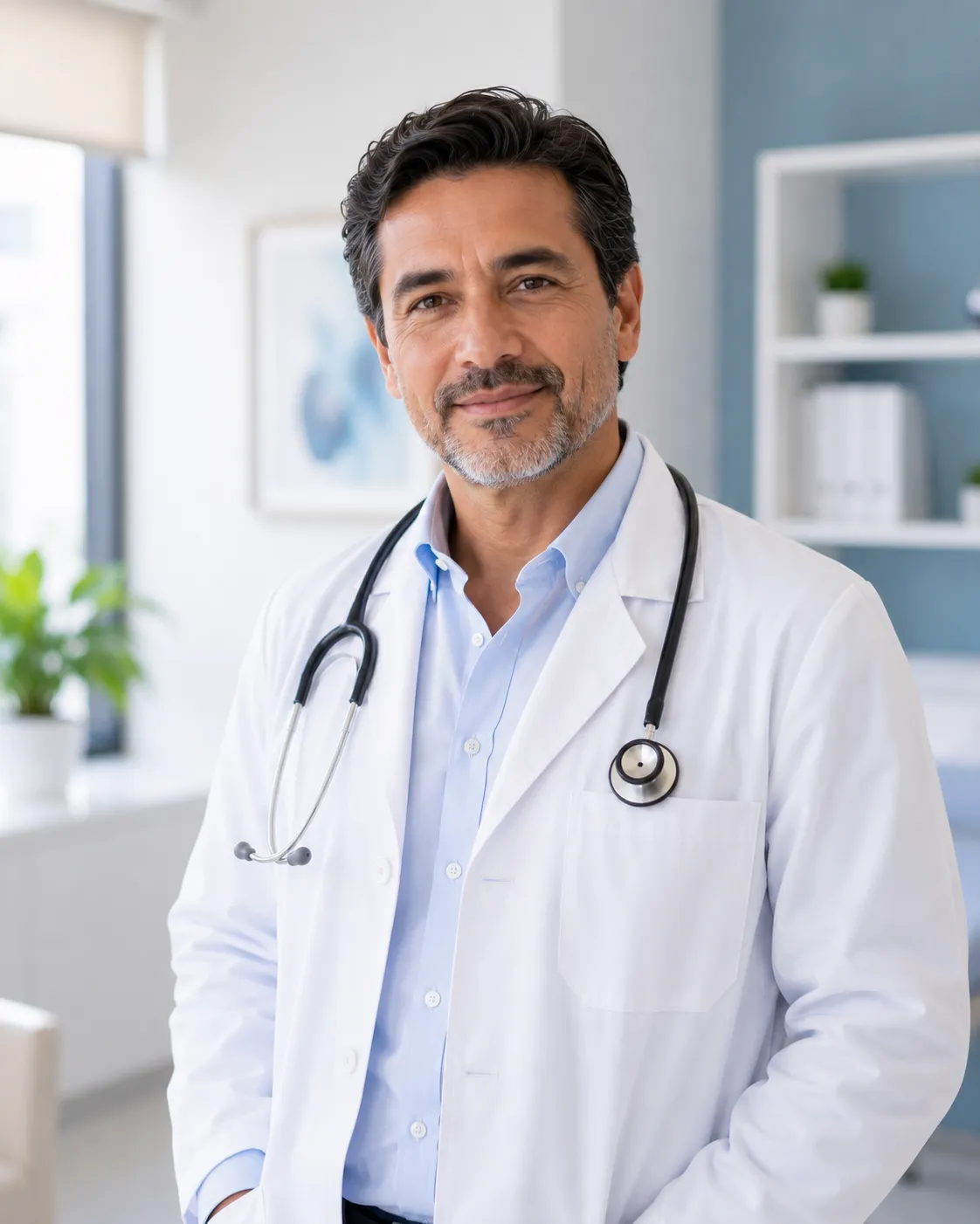 Retrato del Dr. Mateo Herrera, especialista en Cardiología